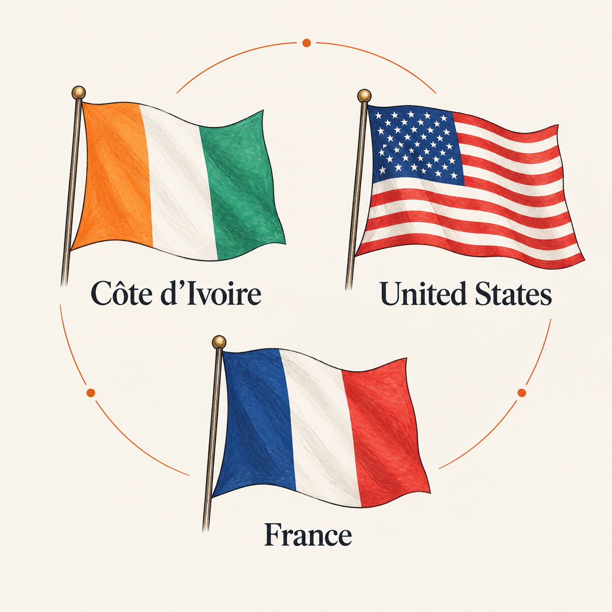 Nos pays d’enregistrement